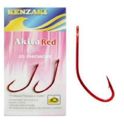 Anzol Kenzaki Akita Red com 20 Unidades - Tamanhos